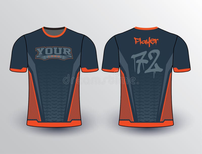 Baseball Softball Esports Jersey Graphite Orange and Dark Grey Color ...