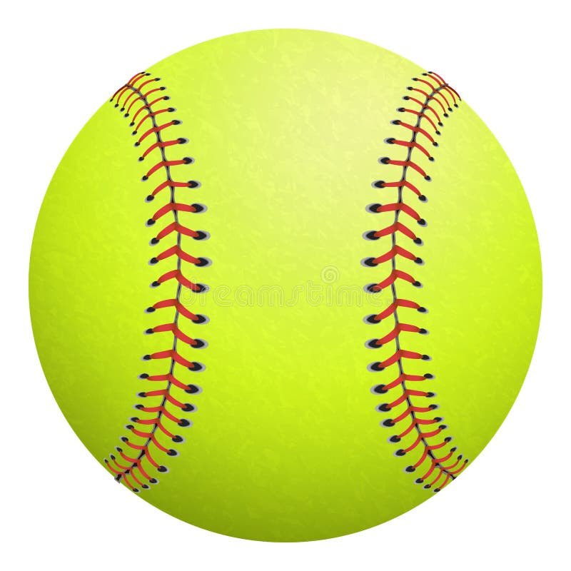 Softball lokalisiert auf Weiß Auch im corel abgehobenen Betrag stock abbildung