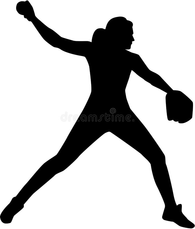 pitching softball clipart images