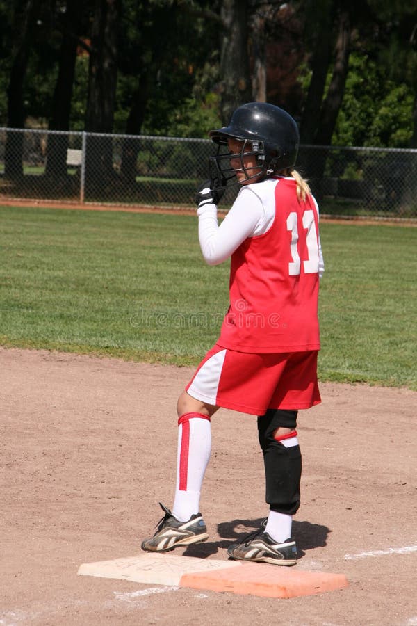 Beautiful Biracial Female Softball Player Stock Photo Image of