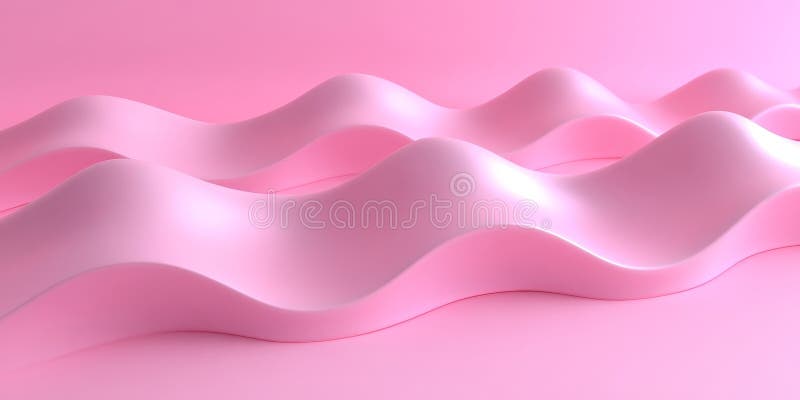 Softness Refined An Abstract Wavy Monochromatic Design with Light Pastels Creating Harmonious Waves stock illustration