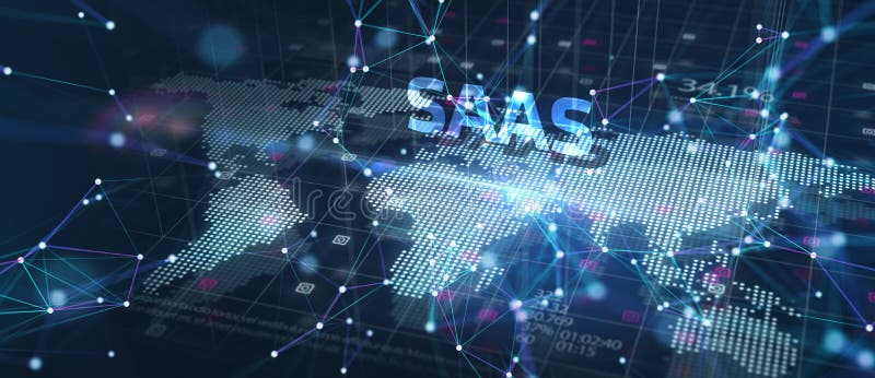Software as a Service SaaS. Software concept. Business, modern technology, internet and networking concept vector illustration