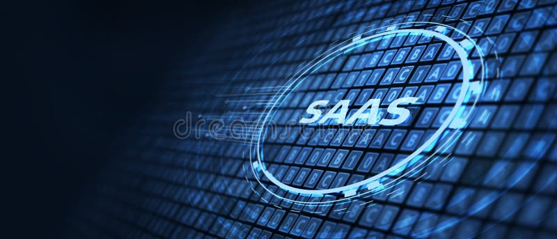 Software as a Service SaaS. Software concept. Business, modern technology, internet and networking concept stock illustration