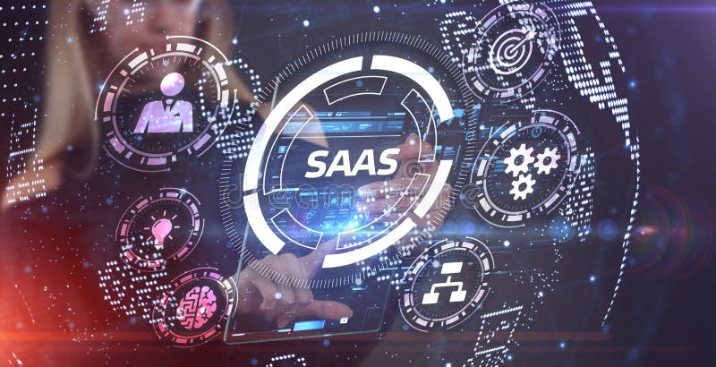 Software as a Service SaaS. Software concept. Business, modern technology, internet and networking concept vector illustration
