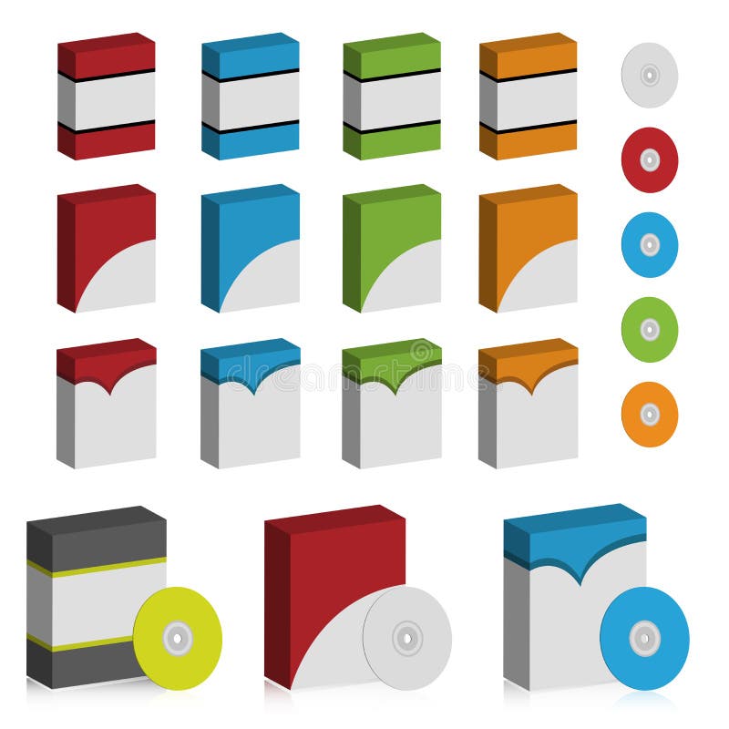 Download Software box set stock vector. Illustration of colors - 20362153