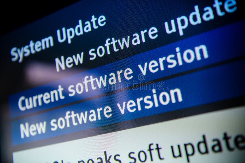 System update software available on a modern smart TV set. System update software available on a modern smart TV set.