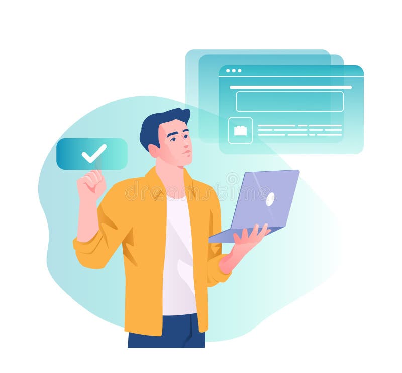 Code Programmer Tester Stock Illustrations – 567 Code Programmer Tester ...