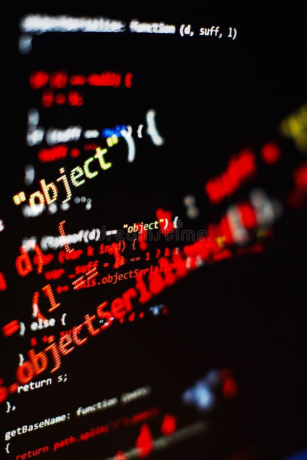 Software Developer Programming Code. Abstract Computer Script Co Stock ...