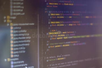 Programming Code Abstract Screen of Software Developer Stock Image ...