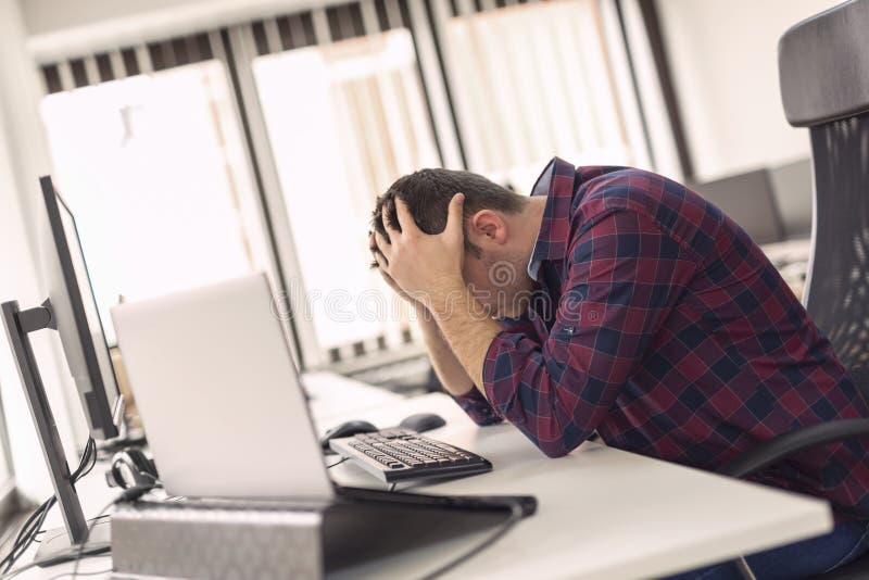 Software developer stressed out royalty free stock image