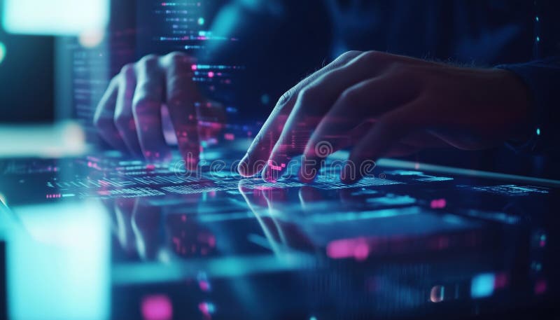 Software Developer Utilizing Digital Technology And Agile Methodology In Application Development, Coding On Tablet And Laptop In Office Environment. Software methodology stock images, royalty-free photos and pictures