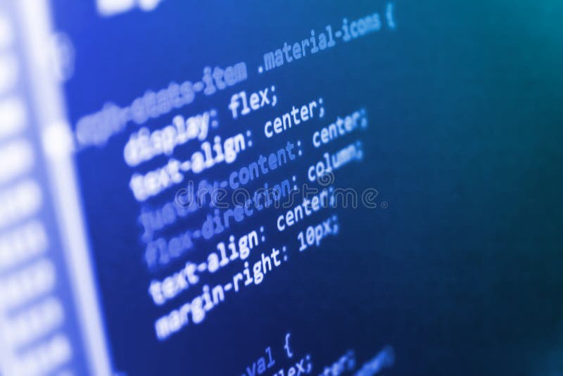 Software Developer Workspace Screen Stock Image - Image of digit, asian ...