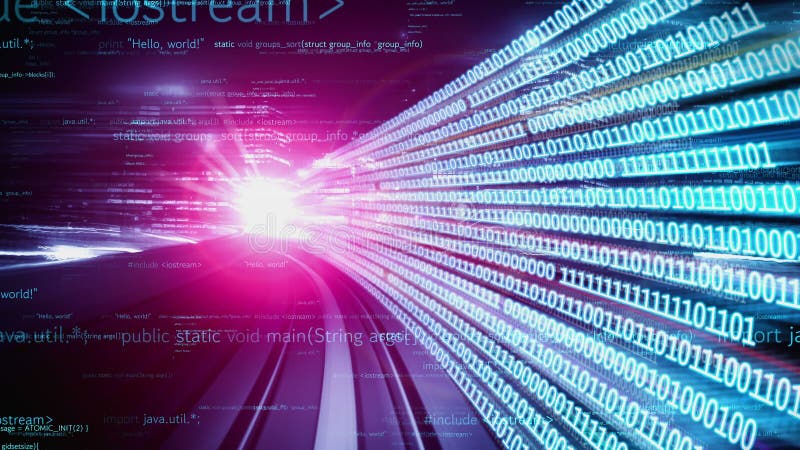 Software development, application programming code and tacit computer coding. Concept of smart digital transformation and technology disruption that changes global trends in new information era. Javascript programming code video