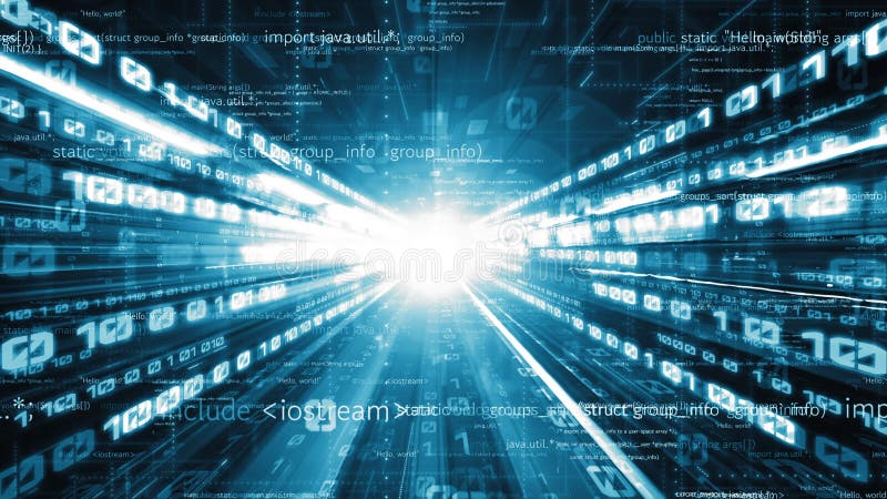 Software development, application programming code and tacit computer coding royalty free illustration