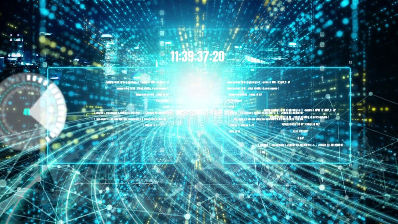 Software development, application programming code and tacit computer coding. Concept of smart digital transformation and technology disruption that changes global trends in new information era. Javascript programming code video