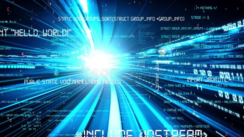 Software development, application programming code and tacit computer coding stock illustration