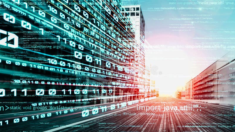 Software development, application programming code and tacit computer coding. Concept of smart digital transformation and technology disruption that changes global trends in new information era. Programming coding script java stock images, royalty-free photos and pictures