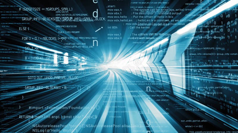 Software development, application programming code and tacit computer coding vector illustration