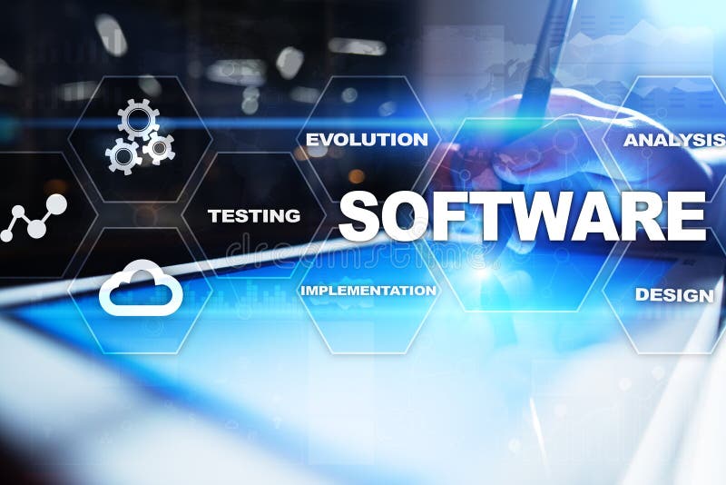 Software development. Data Digital Programs System Technology Concept. stock photography