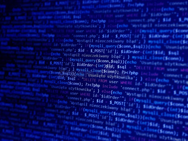 Software Development Monitor Screen Background. Developer Display with ...
