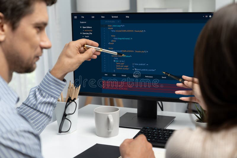 Software development programming on computer screen for brisk application. And program coding. Coding program code stock images, royalty-free photos and pictures