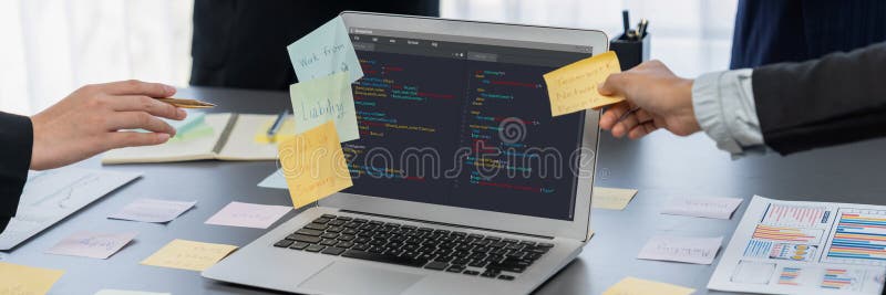 Software development programming on computer screen for brisk application. And program coding. Coding program code stock images, royalty-free photos and pictures