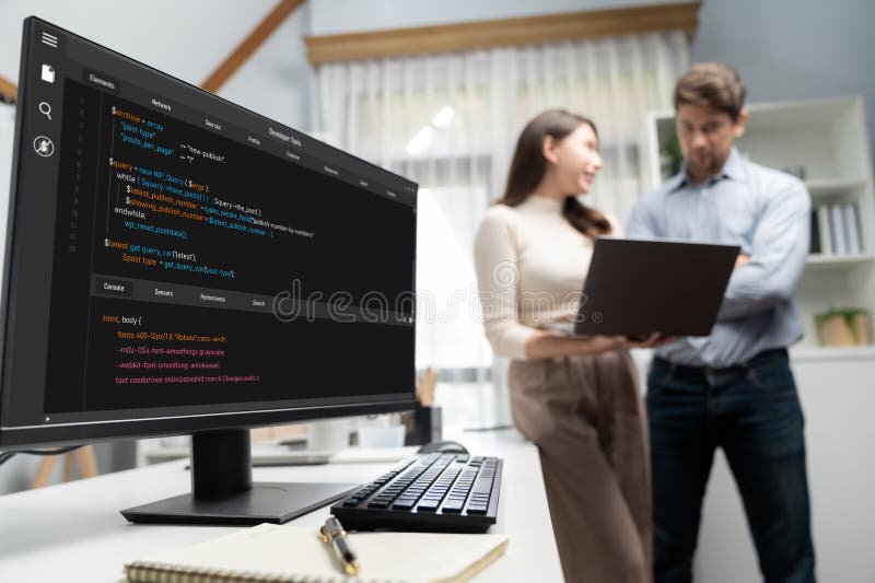 Software development programming on computer screen for brisk application. And program coding. Coding program code stock images, royalty-free photos and pictures