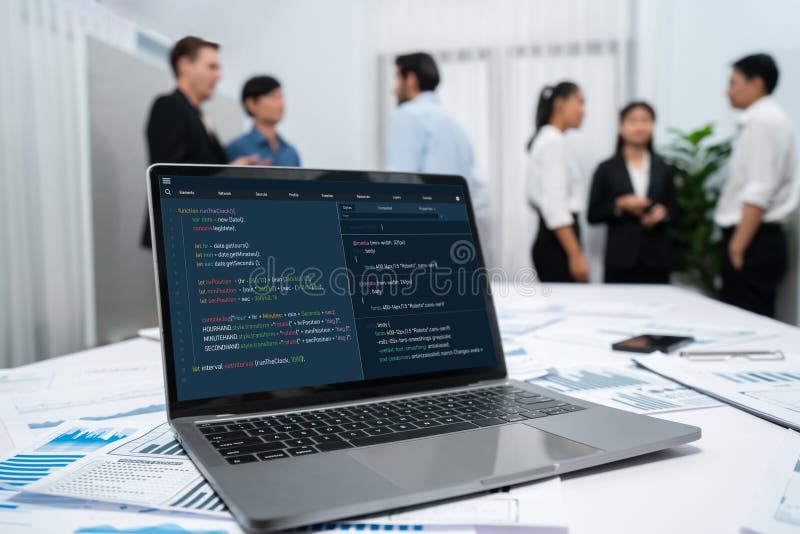 Software development programming on computer screen for brisk application. And program coding. Coding program code stock images, royalty-free photos and pictures