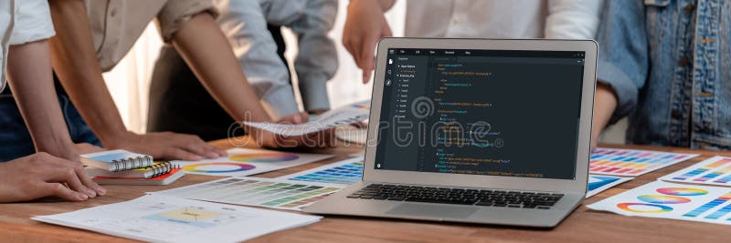 Software development programming on computer screen for brisk application. And program coding. Coding program code stock images, royalty-free photos and pictures