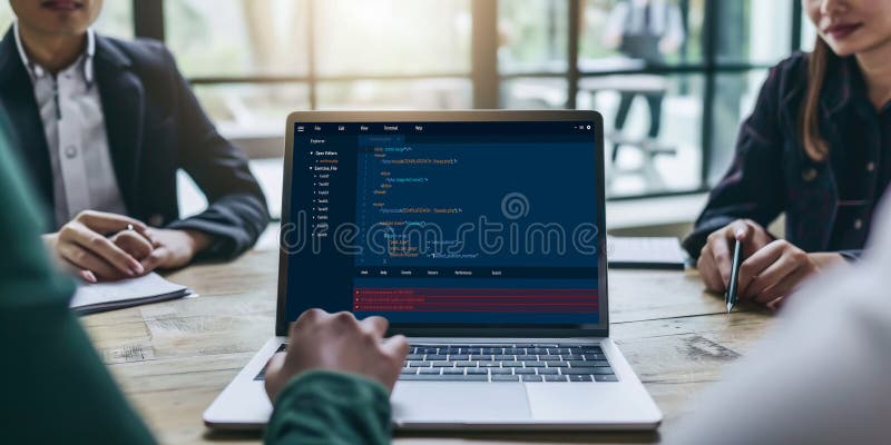 Software development programming on computer screen for brisk application and program coding. Coding program code stock images, royalty-free photos and pictures