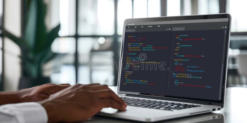 Software development programming on computer screen for brisk application and program coding. Coding software development programming program code stock images, royalty-free photos and pictures