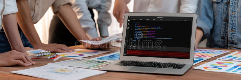 Software development programming on computer screen for brisk application. And program coding. Development code programming script stock images, royalty-free photos and pictures
