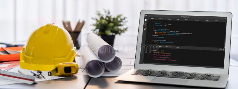 Software development programming on computer screen for brisk application. And program coding. Development code programming script stock images, royalty-free photos and pictures