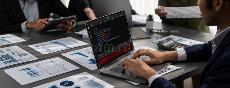 Software development programming on computer screen for brisk application. And program coding. Coding program code stock images, royalty-free photos and pictures