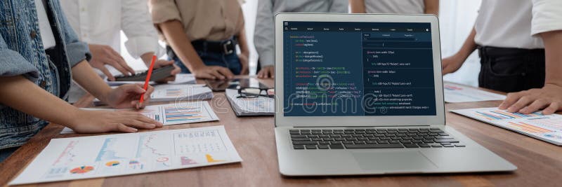 Software development programming on computer screen for brisk application. And program coding. Coding software development programming program code stock images, royalty-free photos and pictures