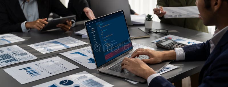 Software development programming on computer screen for brisk application. And program coding. Coding software development programming program code stock images, royalty-free photos and pictures