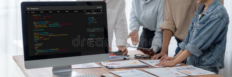 Software development programming on computer screen for brisk application. And program coding. Coding software development programming program code stock images, royalty-free photos and pictures