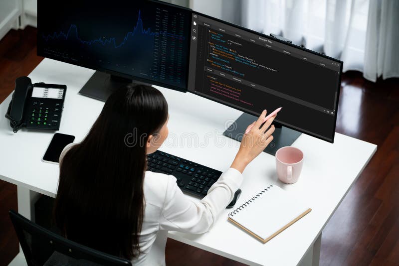 Software development programming on computer screen for brisk application. And program coding. Coding software development programming program code stock images, royalty-free photos and pictures