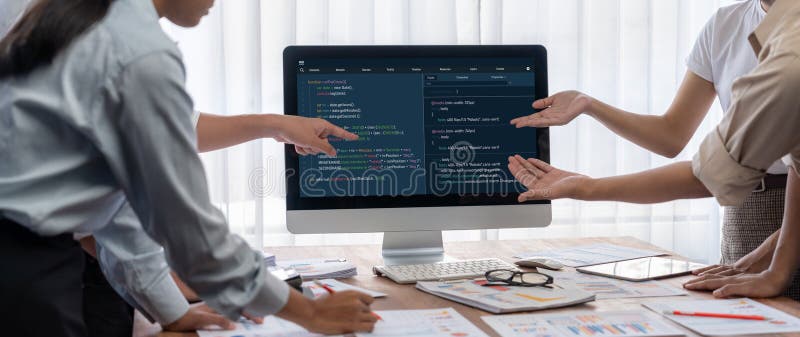Software development programming on computer screen for brisk application. And program coding. Coding program code stock images, royalty-free photos and pictures