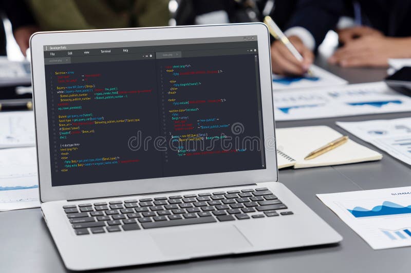 Software development programming on computer screen for brisk application. And program coding. Coding software development programming program code stock images, royalty-free photos and pictures