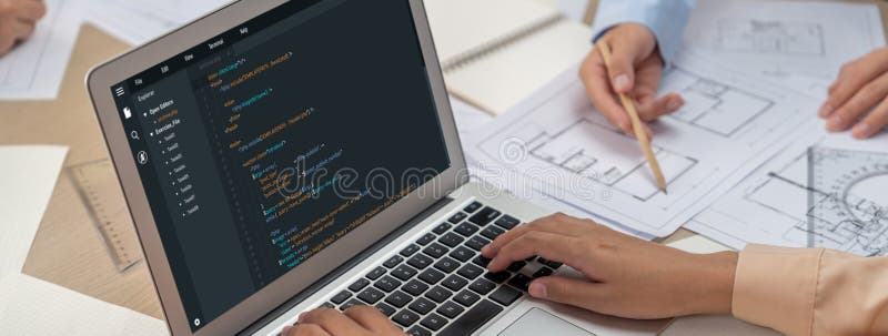 Software development programming on computer screen for brisk application. And program coding. Coding software development programming program code stock images, royalty-free photos and pictures