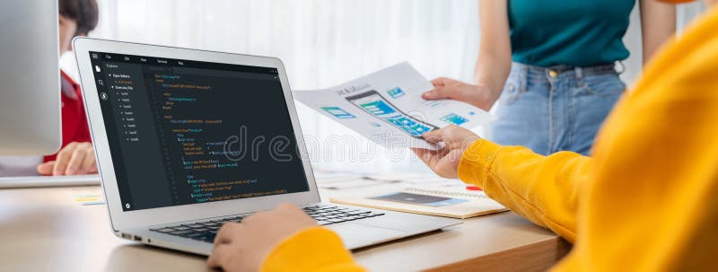 Software development programming on computer screen for brisk application. And program coding. Coding software development programming program code stock images, royalty-free photos and pictures