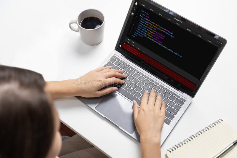 Software development programming on computer screen for brisk application. And program coding. Coding software development programming program code stock images, royalty-free photos and pictures