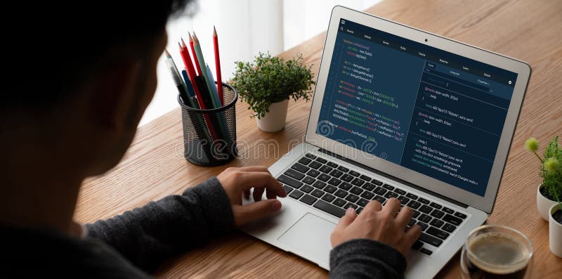 Software Development Programming on Computer Screen for Modish ...
