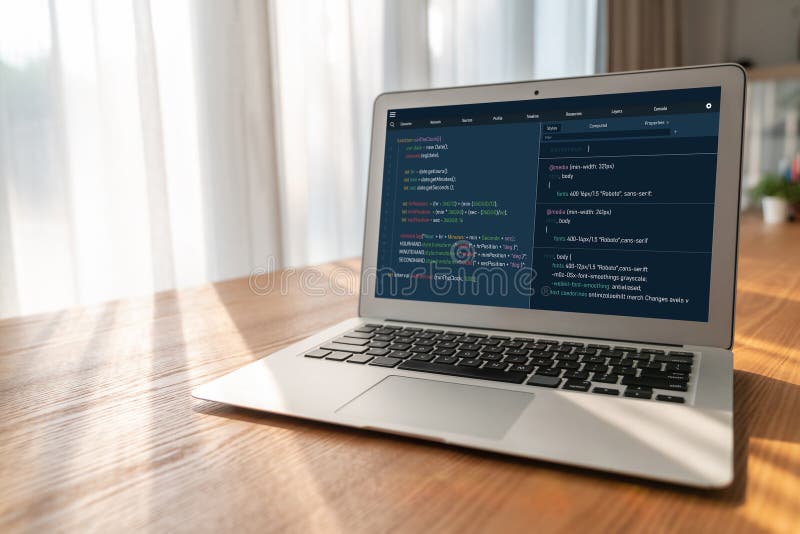 Software development programming on computer screen for modish application. And program coding. Coding program code stock images, royalty-free photos and pictures