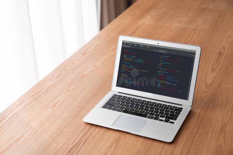 Software development programming on computer screen for modish application. And program coding. Coding program code stock images, royalty-free photos and pictures