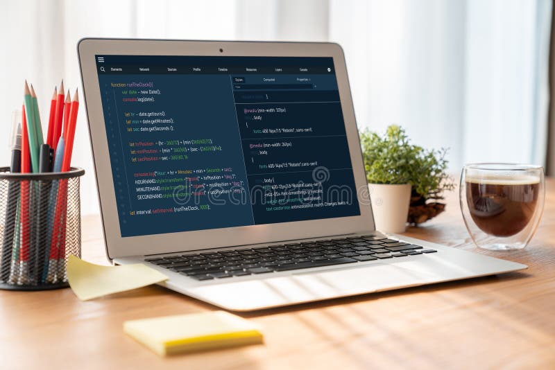 Software development programming on computer screen for modish application. And program coding. Coding program code stock images, royalty-free photos and pictures