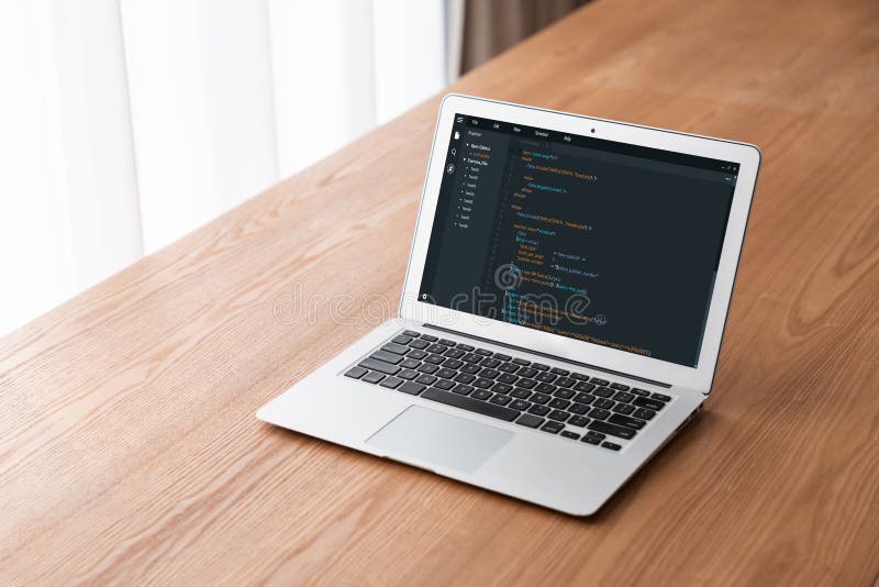 Software development programming on computer screen for modish application. And program coding. Coding program code stock images, royalty-free photos and pictures