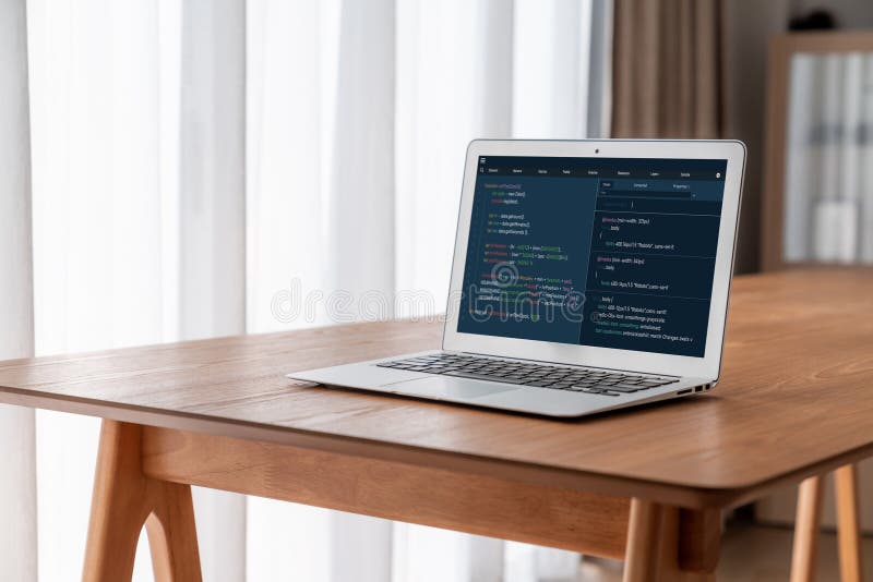Software development programming on computer screen for modish application. And program coding. Coding program code stock images, royalty-free photos and pictures