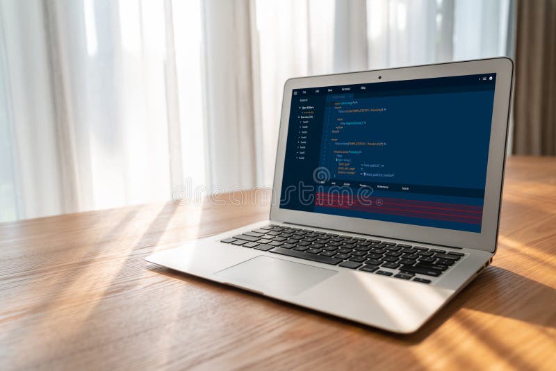 Software development programming on computer screen for modish application. And program coding. Coding program code stock images, royalty-free photos and pictures